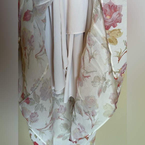 The Kooples Pink Floral Silk Ruffle Maxi Dress Luxury New Size 2 Medium $715 - Picture 6 of 12